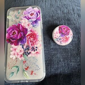 Floral Phone Case and PopSocket Set